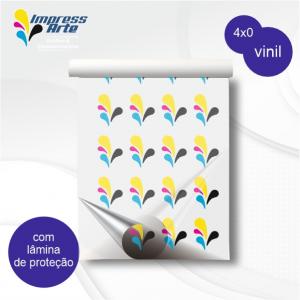 Adesivo Blackout laminado Vinil Personalizado 4x0  Refile 