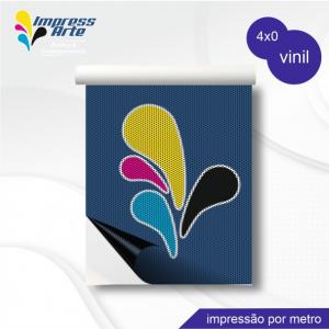 Adesivo Perfurado Vinil Personalizado 4x0  Refile 