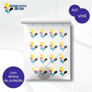 Adesivo transparente laminado Vinil Personalizado 4x0  Refile 