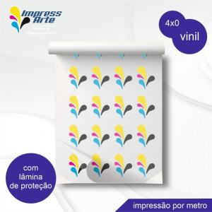 Adesivo Branco Laminado Vinil Personalizado 4x0 Só Frente  Refile 