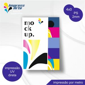 Placa Ps - Uv na placa 2mm  2mm 4 Cores Fosco  impressão UV direto na placa (não indicado para área externa)